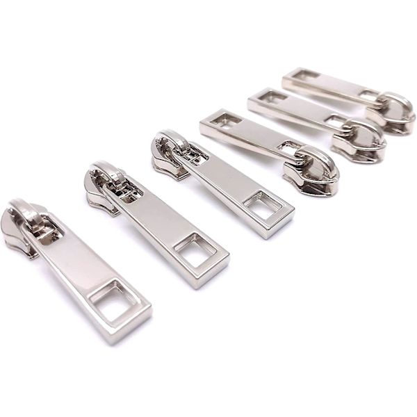 #5 Dragkedjor i metall Silver Dragkedjor i bulk 50 st Dragkedjor i nylon Dragkedjor för väska Handväska Tillverkning Hantverk Sömnad