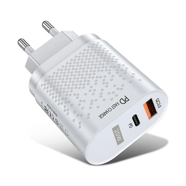 Pd 20w USB Type C oplader til iPhone Mini Quick Charge USB-C hurtig opladning UK Black