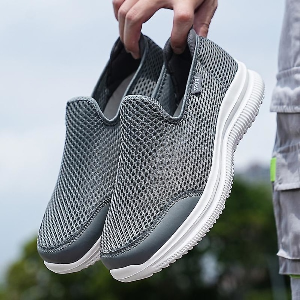 Herr Sneakers Lätta Promenader Andningsbara Sommar Bekväma Casual Skor 209 DarkGray EU 39