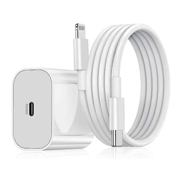 20W hurtiglader og ladekabel for iPhone