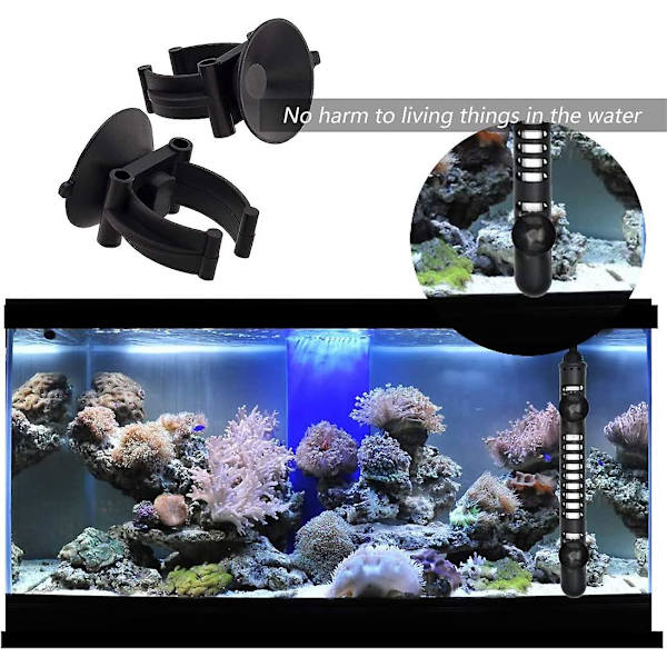 25 Stykker Akvarie Sugekop Rørholder, Akvarie Sugekop Fiske Tank Sugekop Klips Plastik Pvc Sort