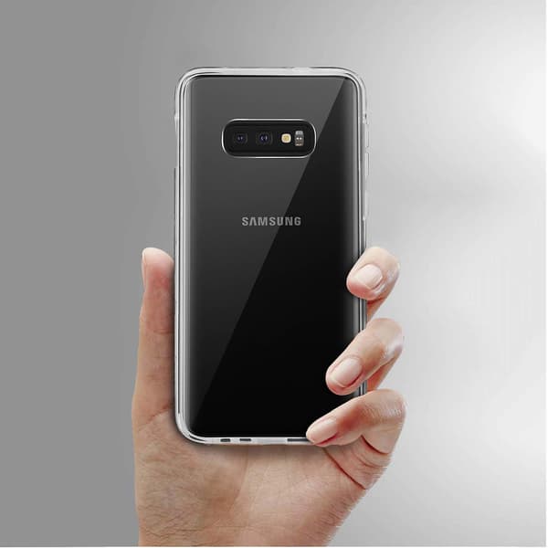 360-deksel for Galaxy S10e Fleksibel Front & Stiv Bakside - Transparent