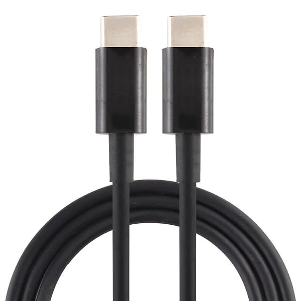 1m 5A USB-C / Type-C - USB-C / Type-C -pikalatauskaapeli Black