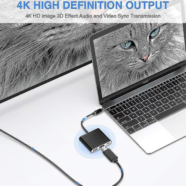 Usb C Hub, Erittäin Ohut Type C Hub -sovitin, Usb-c Virransyöttöportit Black