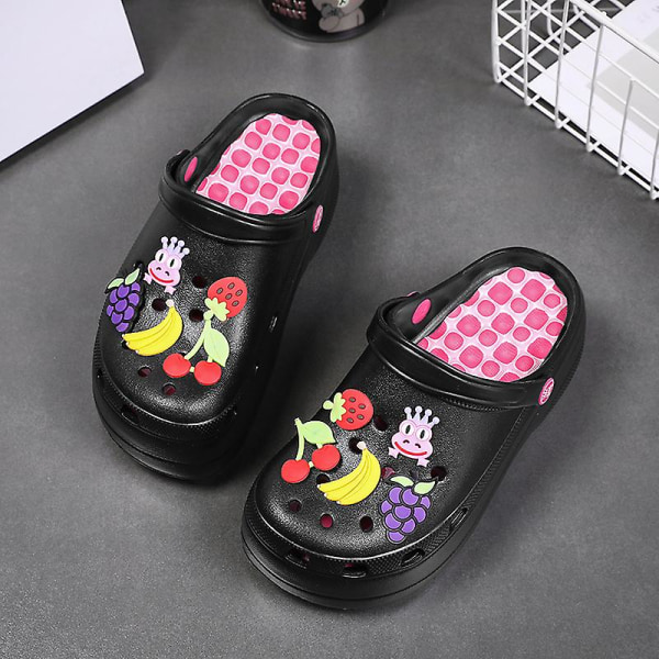 Damtofflor Strandtofflor Mode Sandaler Utomhus Inomhus Halkfria Skor 033 Black EU 39