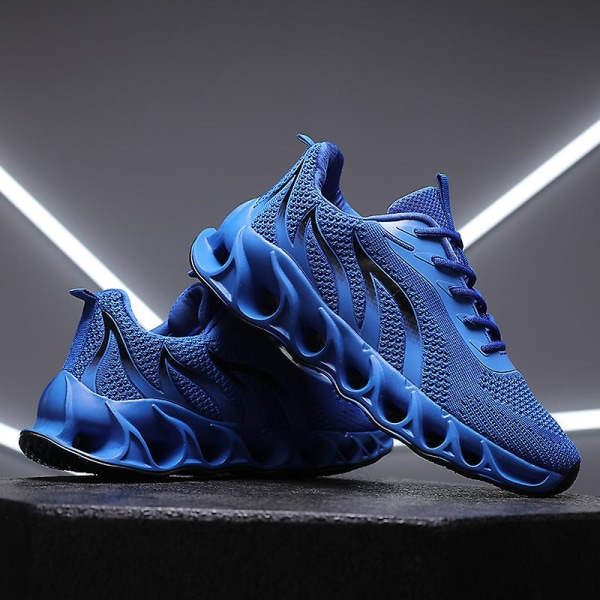 Herresko Flyvende Vævet Fritidssko Åndbare Sneakers Sportssko 8818 Blue EU 40