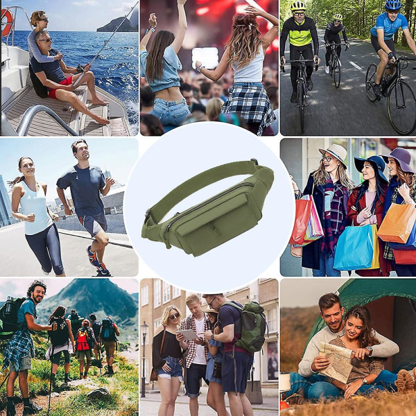 Oxford Herr Fanny Pack - Crossbody Bag Herrar Utomhus Löpning Personlig Fanny Pack green