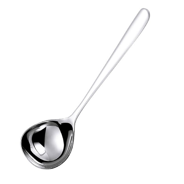 Syvät nuudelikeitlusikat ruostumattomasta teräksestä, hopeiset suuret keittolusikat, suuri tarjoilulusikka, keittiövälineet silvery