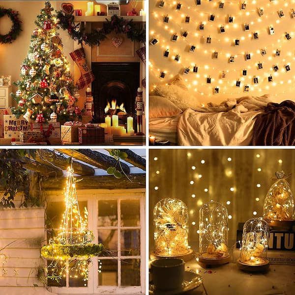 2 * 10m/200 Led Batteridrevne Lyslenker, til Jul