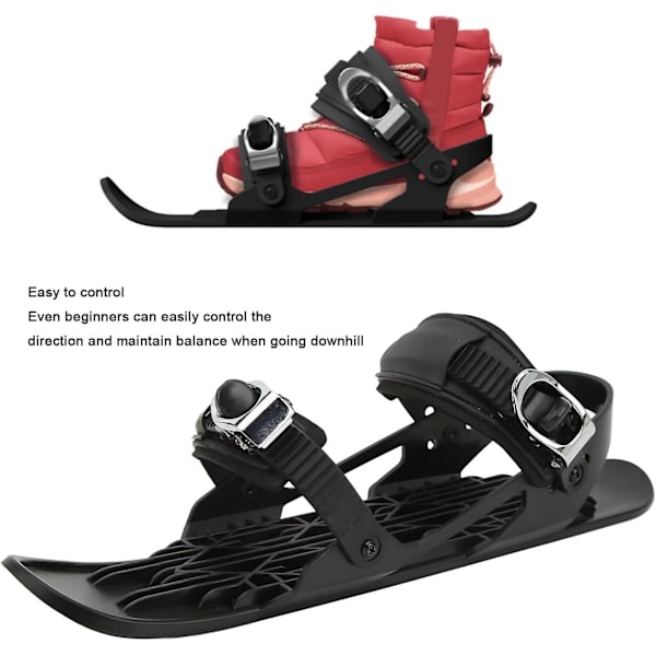 Mini Korte Ski Skøyter For Snø, Justerbare Korte Snøskøyter, Skiblader, Skibrett, Vintersko, Utendørs Ski, Mini Ski Skøyter, Skisko For