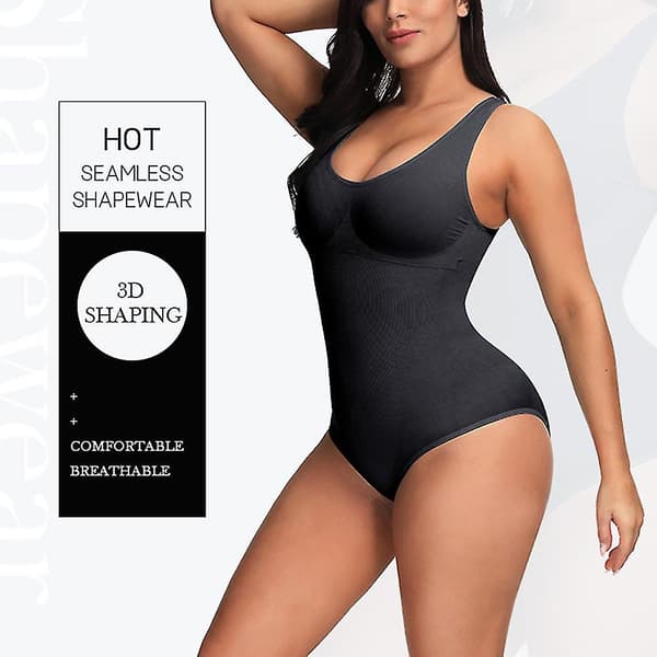 Kvinnors sömlösa kroppsformande hög elastisk body underkläder Slim Shaper S Black