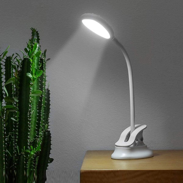 Led läslampa Uppladdningsbar läslampa med clip-on med pekkontroll för vardagsrummets sovrum