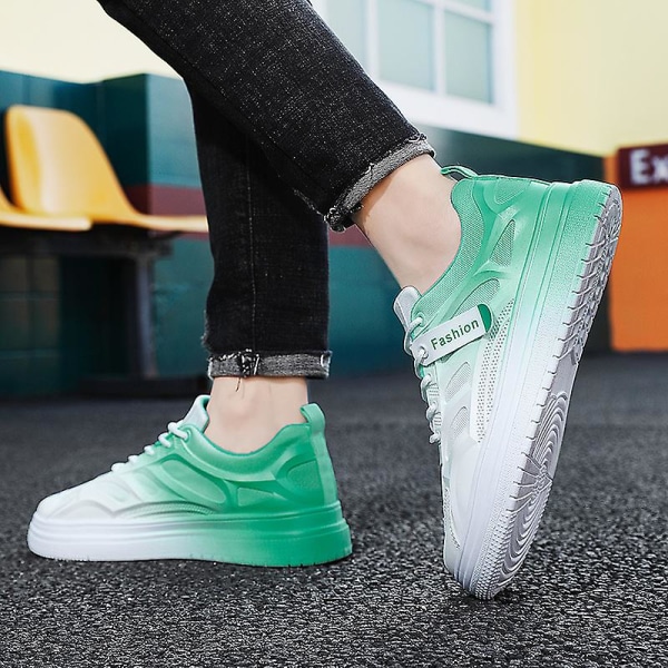 Herr Casual Skor Halkskydd Andas Platta Skor Frq623 Green EU 40