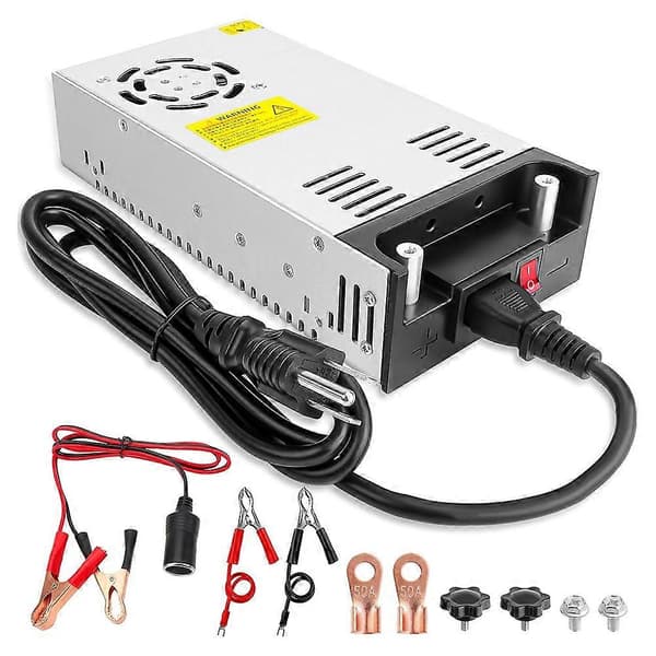 DC 12V 50A 600W strømadaptersett, omformer 110 AC til 12 Volt DC-omformer for