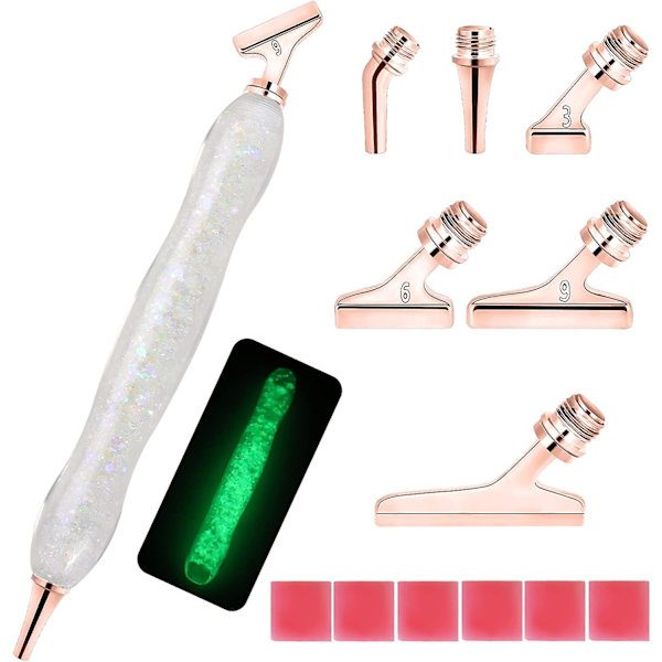 13 stk. Selvlysende Diamantmaleri Penn Metalltupper Sett 45 Rustfrie Skruegjenger Tupper Multi Plasserings Tupper Diamantmaleri Tilbehør 5d Diamantmaleri Til