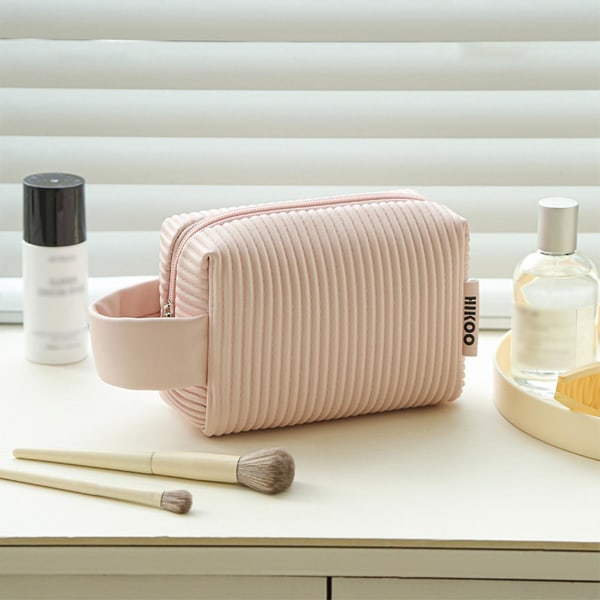 Kosmetisk väska Resa Multifunktionell Toalettväska Pu Organizer Enkel Design Present till flickor Damer Side Handle London Blue
