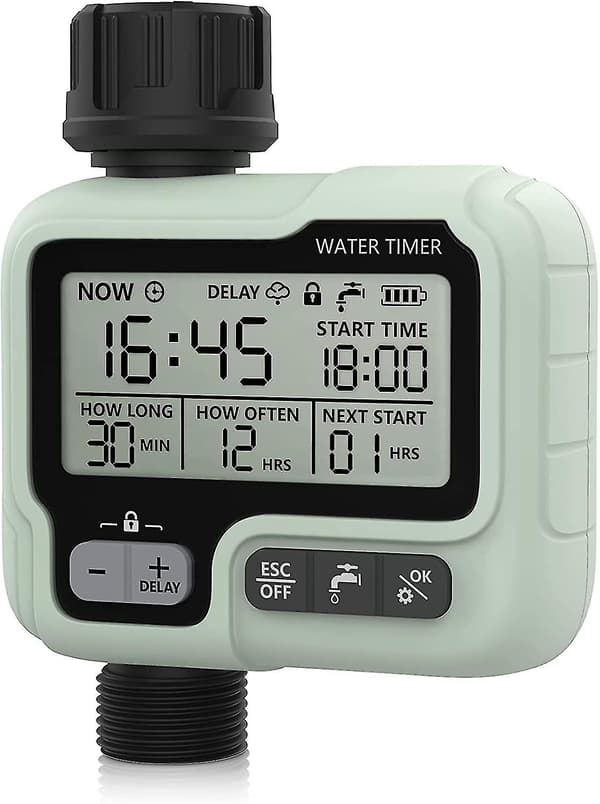 Sprinkler Timer, Vann Timer Digital Programmerbar Hage Plen Slangekran Timer