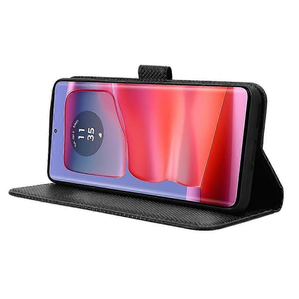 Diamanttekstur Etui til Motorola Edge 50 Pro Black
