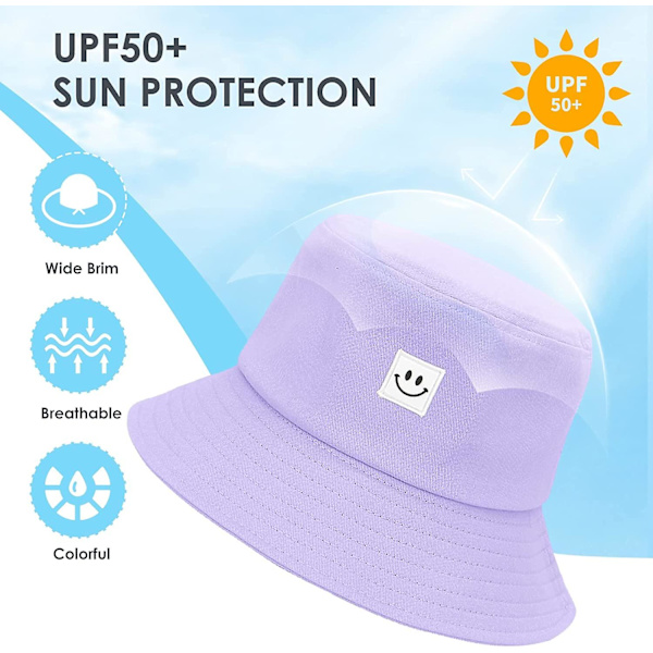 Bøttehatter for barn Upf 50+ Sammenleggbar solhatt for barn Unisex hatter Gutter Sommer Jenter Solhatt Strandhatt