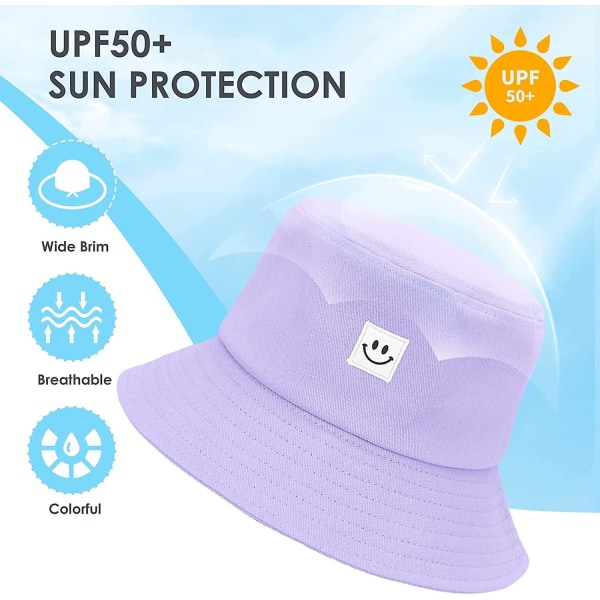 Hinkar för barn Upf 50+ Hinkar för barn Packbara solhattar för barn Unisex hattar Pojkar Sommar Flickor Sol Strandhatt