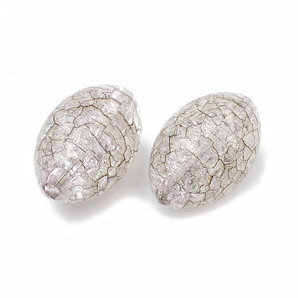 10 kpl Halkeilevia akryylihelmiä, soikea Gainsboro, 20x13x13mm, reikä: 2mm