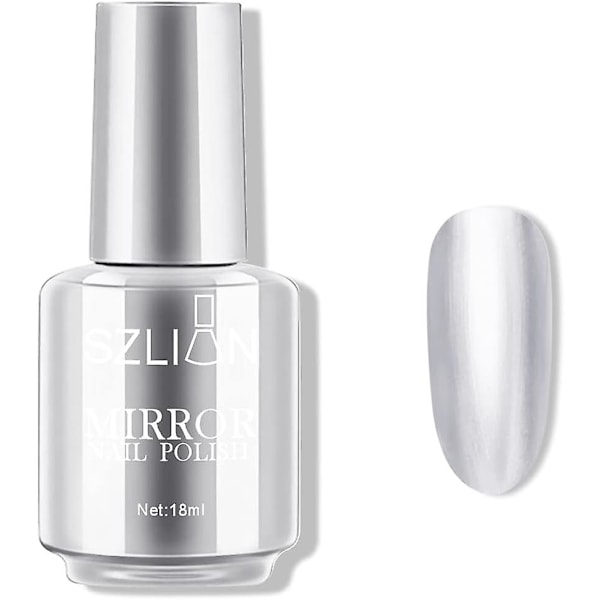 18 ml spegelnagellack, ljust färgglatt nagellack för nagelkonst, långvarigt spegeleffekt nagellim