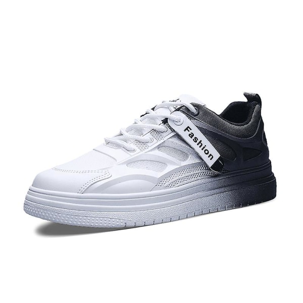 Herr Casual Skor Halkskydd Andas Platta Skor Frq623 BlackWhite EU 40