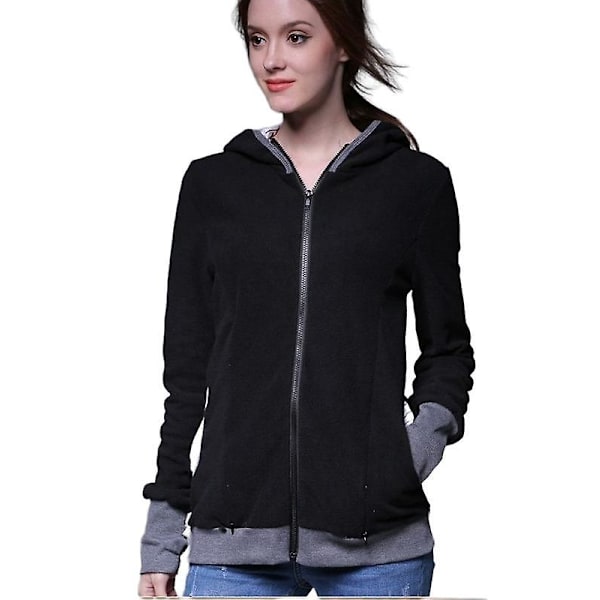 Hettegenser for gravide med kengurulomme for bæresele Grey XL