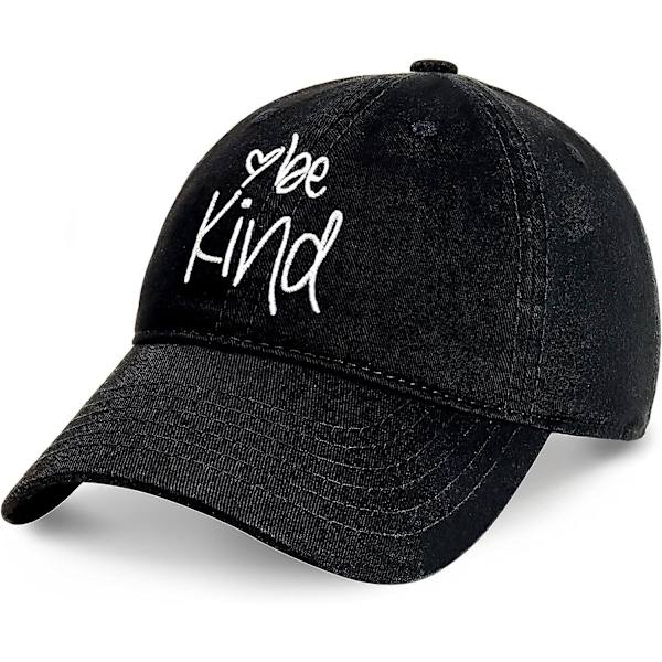 Baseballcaps for kvinner, unisex, moteriktig bomulls-polo-stil, morsomme inspirerende sitater, sesongbasert utendørs reisecaps (svart)