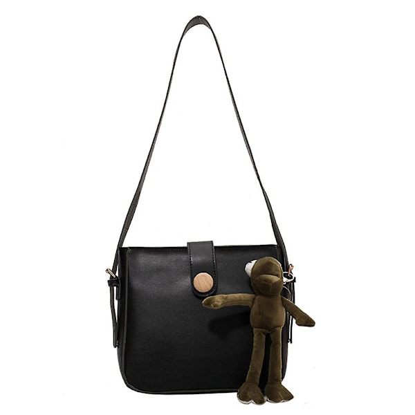 Crossbody Vesker For Stropp Håndveske Crossbody Sling Vesker For Kvinner| Vegansk Skulderveske i Lær black