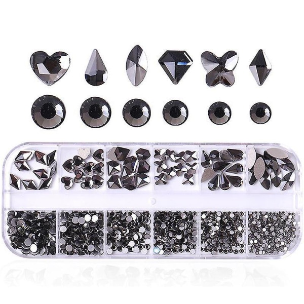 Nagelkonst Strass Nail Gemstones, 3d Multi Shapes Flatback Nail Crystals Diamanter För Nageldesign Q1
