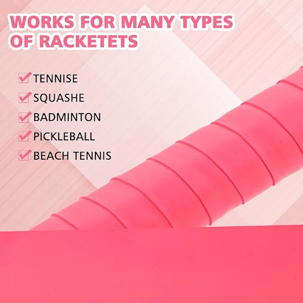 24 stk. tennisracket greb tape, racket overgrebstape med skridsikker perforeret svedabsorberende
