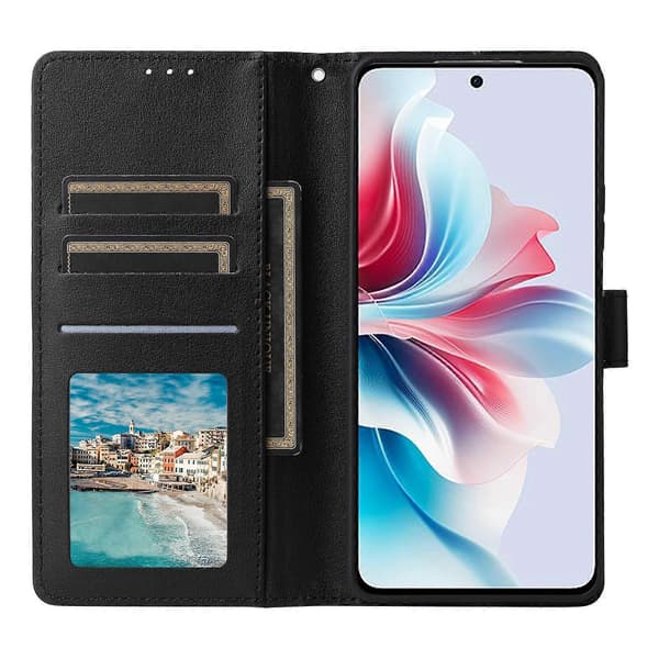 För Realme C75 4G/14x 5G Fodral Plånboksställ Vy PU Läder Telefonfodral