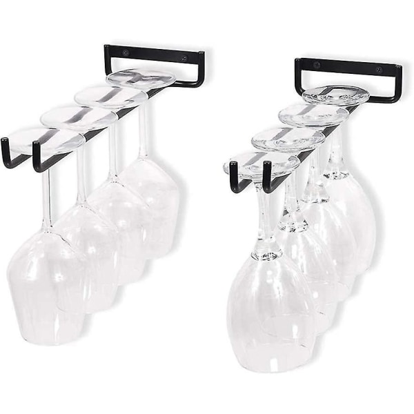 Set med 2 glashållare Hängande glashållare för vinglas, ölglas - 30 cm
