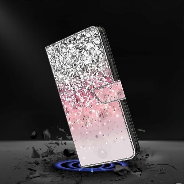 Fodral för Samsung Galaxy A16 5g 4g Magnetlås 3d Mönster Läderplånbok Telefonskydd - Sovande Uggla Gradient