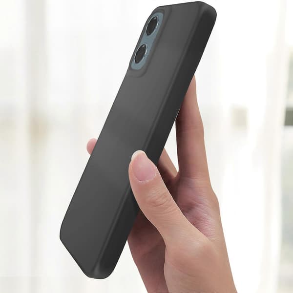 Etui til Motorola Moto G05 og E15 Blød Silikone Mat, Sort