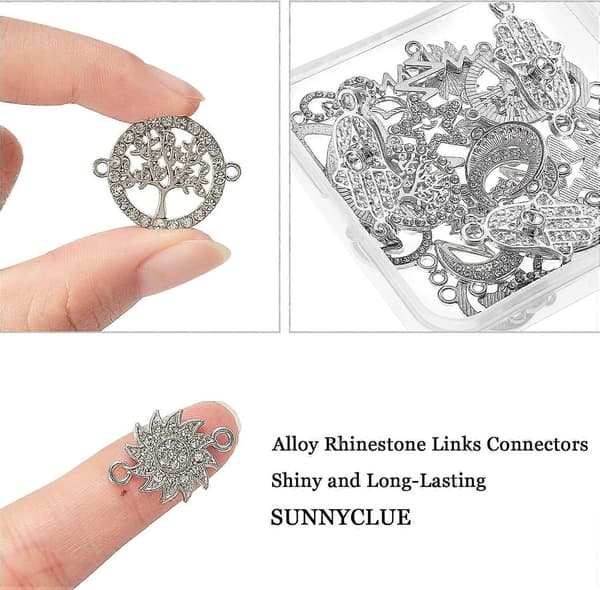 32 st Rhinestone Kopplingar Charm Hängsmycken