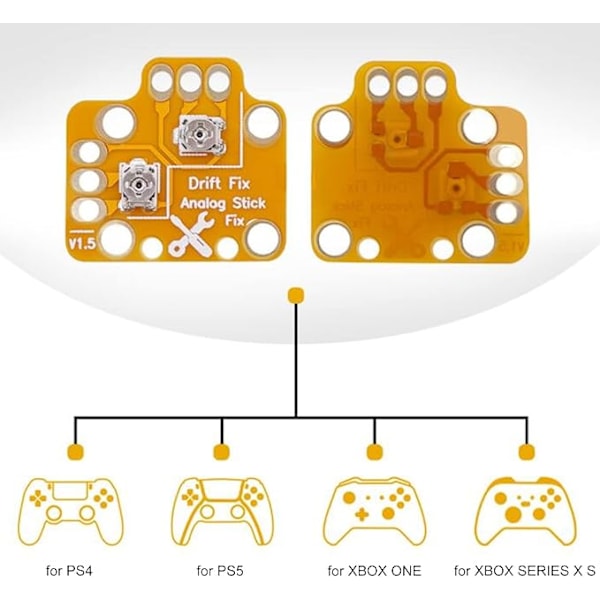 Drift Repair Board, 10 kpl Kultainen Universaali 3D Analog Stick Drift Fix Mod Kestävä Helppo Käyttää Gamepad Analog Stick Drift Fix Mod PS4, PS5:lle,