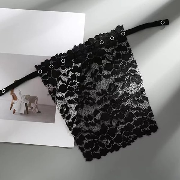 Spets Sekretess Anti Peep Osynlig BH, 3 st Klyvningsöverdrag för Låg Halsringning, Clip-on Mock Spets Camisole BH