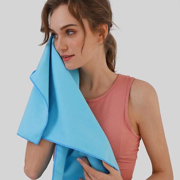 Mikrofiberhandduk - Resor & Sport. Snabbtorkande - Superabsorberande. 2-pack 40*80cm Light blue