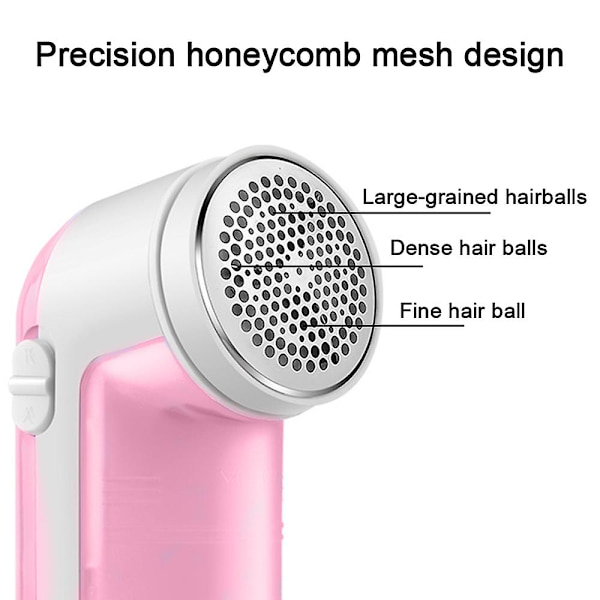 Stofshaver Defuzzer, Genopladelig Fnugfjerner, Elektrisk Sweater Shaver Med Udskifteligt Rustfrit Stål Blad Pink