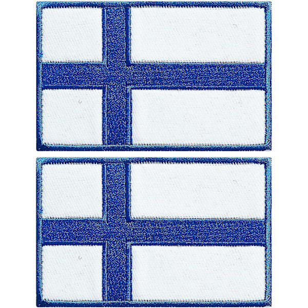 2-pak Finland Flag Patches, Finlandsk Flag, Broderede Patches, Finlandsk Flag, Militær Taktisk Patch Til Tøj, Hatte, Rygsække, Pride Dekoration