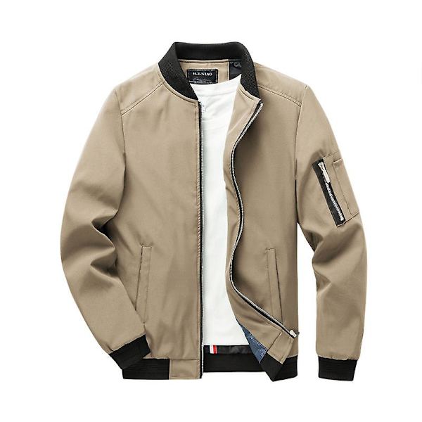 Bomberjakke for menn med ermelomme, lettvekt Khaki 2XL