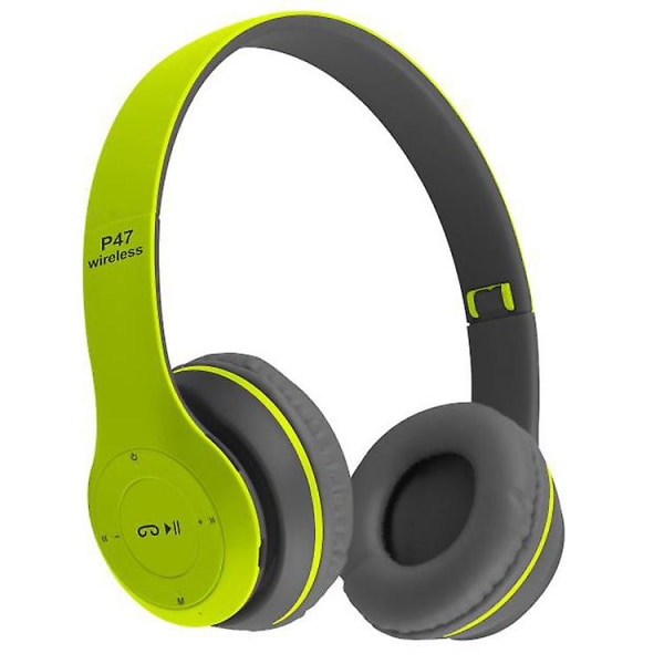Trådløse Bluetooth Hodetelefoner Sammenleggbare Stereo Super Bass Øretelefoner Green