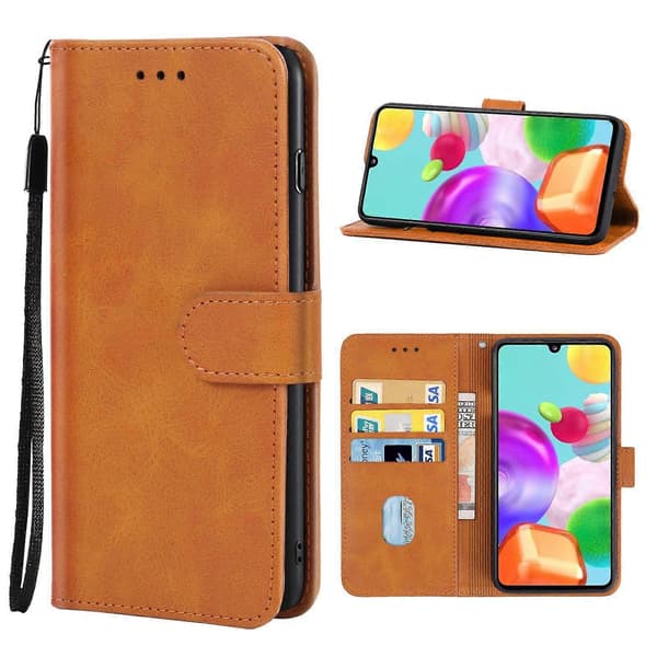 Læder telefoncover til Samsung Galaxy A41 EU Version Brown
