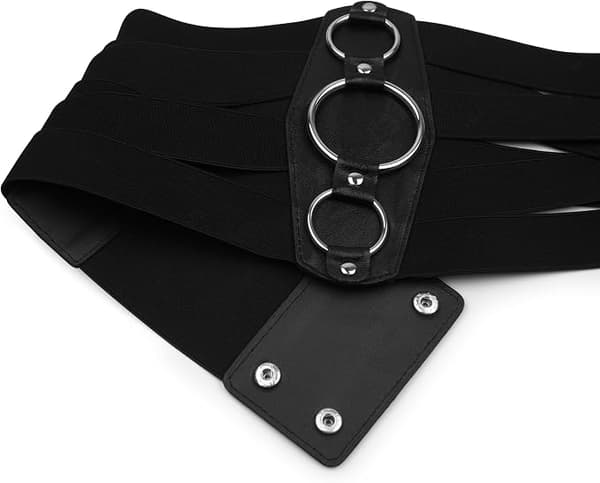 BlackButterfly 17,75 CM Bredt Grid Korsett Waspie Elastisk Midjebelte