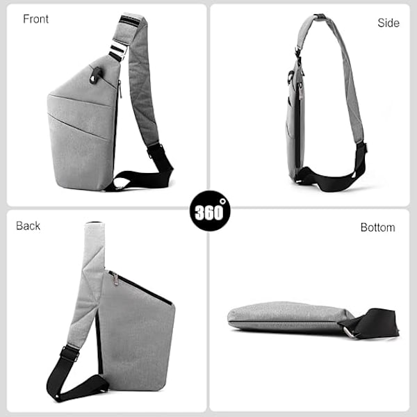 Stöldskydd sling väskor bröst axel ryggsäck crossbody väskor skydd pack ryggsäck crossbody väska grön