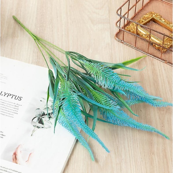 4 st konstgjorda Setaria-växter blomsterarrangemang för vardagsrumsbordsdekoration DIY bröllopsfotografering rekvisita Blue