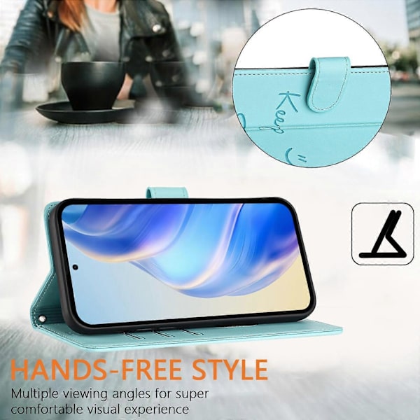 Smile Embossing RFID Telefondeksel i lær For Doogee Note 59 / Note 59 Pro
