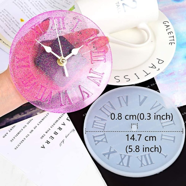 2 stk Silikon Gummi Resin Form Klokke Alarm Støpeformer Klar Timer Lagingsform For DIY Kunsthåndverk - 2 Stiler